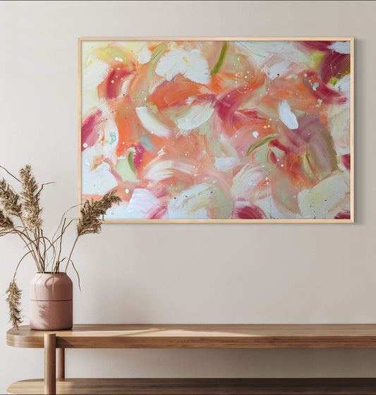 Kunstwerk "color splash no.7 | 120x80cm | gerahmt