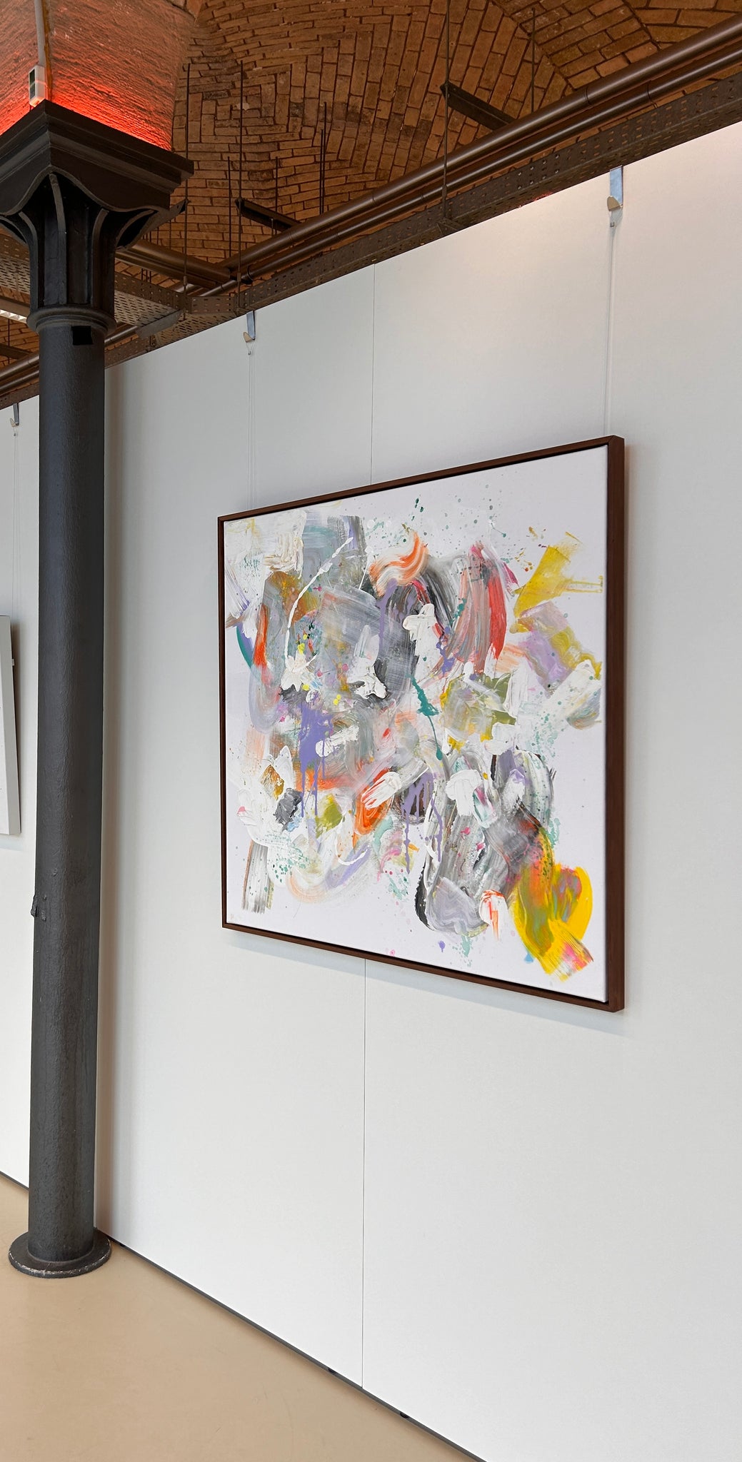 Kunstwerk "color splash no.1" 100x100cm | gerahmt