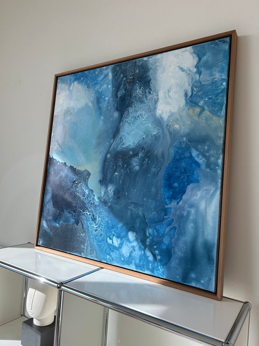 Kunstwerk "waves"80x80cm gerahmt