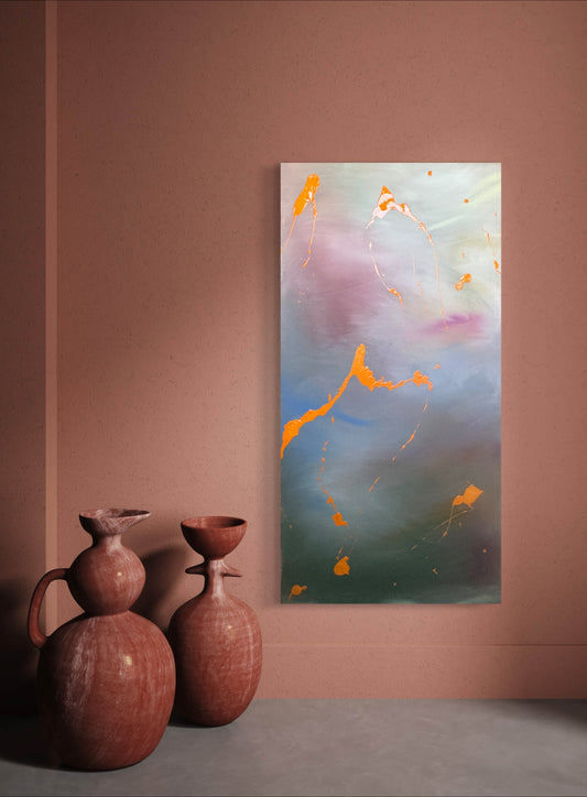 Kunstwerk "bouquet" 70x140cm