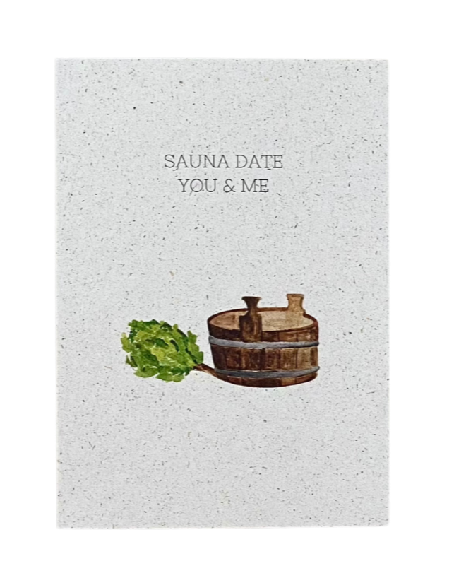 Postkarte "Sauna Date"