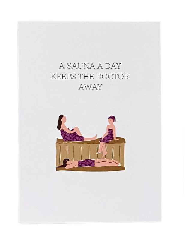 Postkarte "A Sauna a Day"