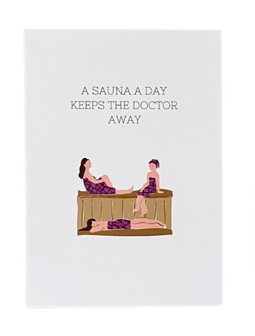 Postkarte "A Sauna a Day"