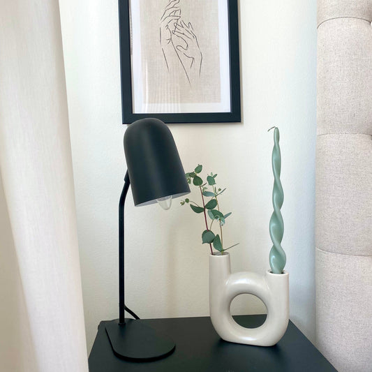Kerzenhalter Vase Jette beige minimalistisch Dekorationsbeispiel