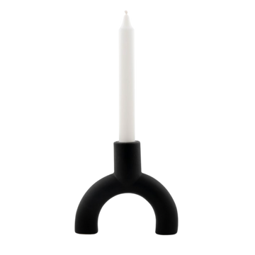 Keramik Kerzenhalter KURT schwarz  minimalistisch